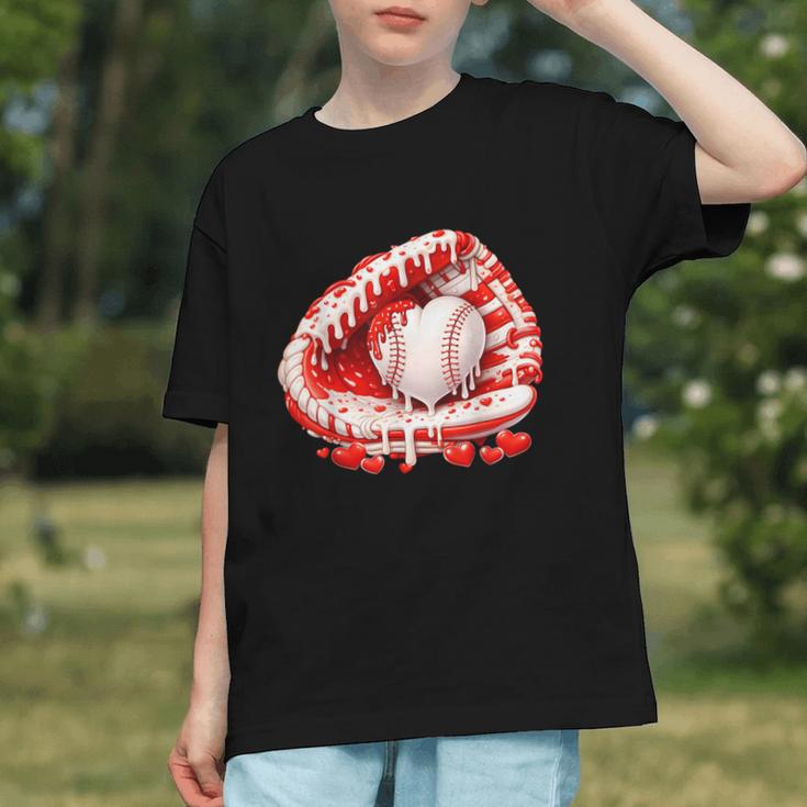 Kid Drip Ice Cream Baseball Heart Catcher Valentines Day Boy Graphic Youth Kid Drip Ice Cream Baseball Heart Catcher Valentines Day Boy Graphic Youth