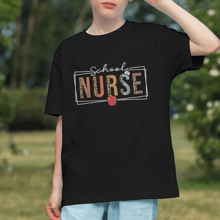 Leopard Print School Nurse Back to School Youth T-shirt Leopard Print School Nurse Back to School Youth T-shirt