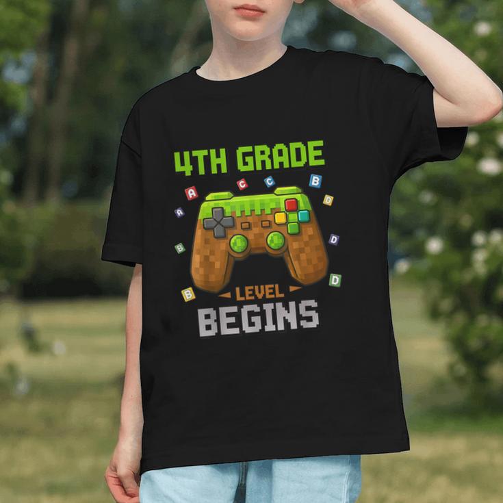 Level Up to 4th Grade! Back to School Gamer Youth T-shirt