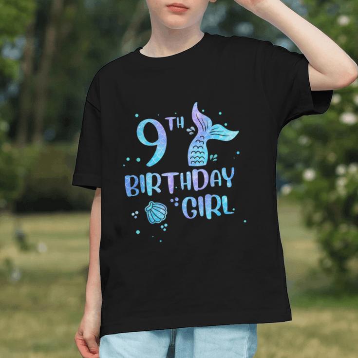 Ninth Birthday Girl Mermaid 9th Toddler's Back To School Graphic Youth Ninth Birthday Girl Mermaid 9th Toddler's Back To School Graphic Youth