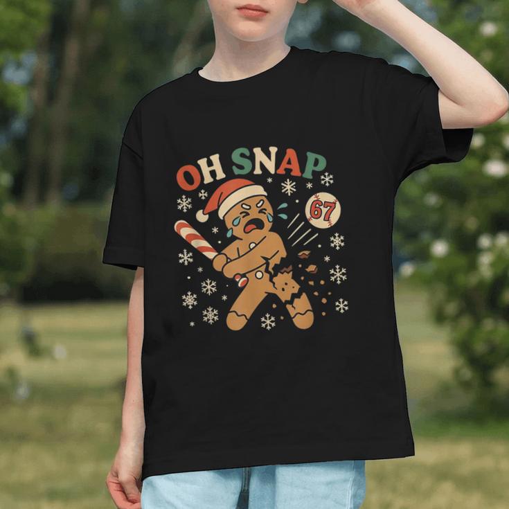 Oh Snap Gingerbread 67 Meme Baseball Christmas Xmas Graphic Youth