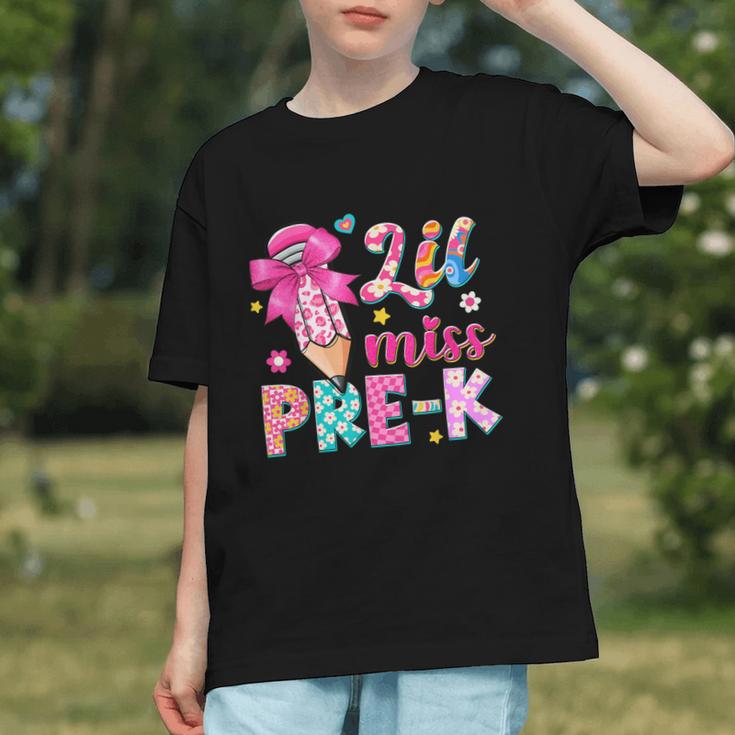 Pencil Bow Lil Miss Pre-K Pre-K Back To School Graphic Youth Pencil Bow Lil Miss Pre-K Pre-K Back To School Graphic Youth