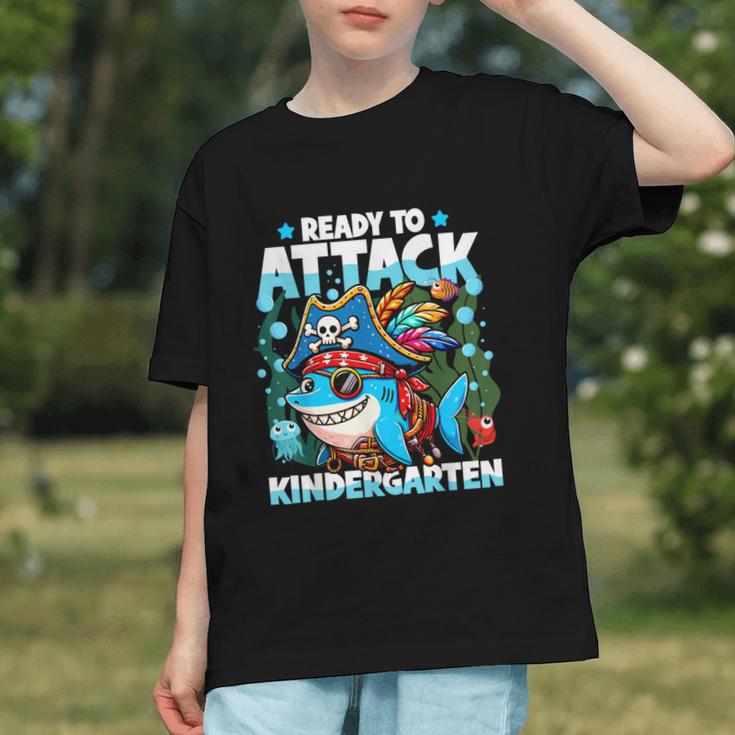 Pirate Shark Ready to Attack Kindergarten Back to School Youth T-Shirt Pirate Shark Ready to Attack Kindergarten Back to School Youth T-Shirt