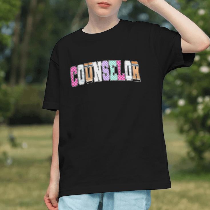 Preppy Checkered Counselor Life Back to School Youth T-Shirt Preppy Checkered Counselor Life Back to School Youth T-Shirt
