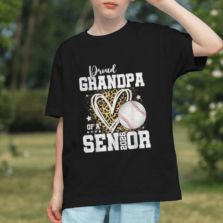 Proud Grandpa Of A 2026 Senior Baseball Graduation Leopard Graphic Youth