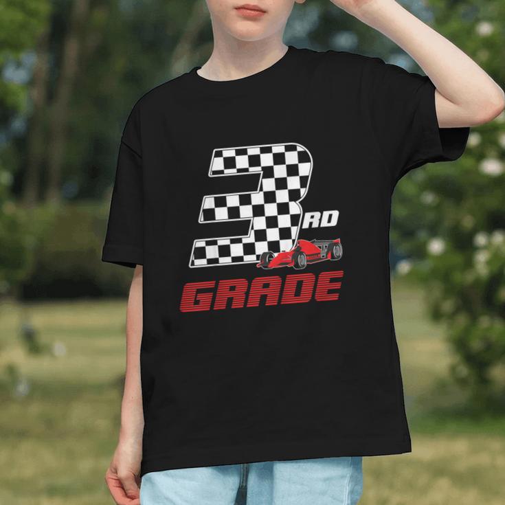 Racing into 3rd Grade! Back to School Car Youth T-shirt