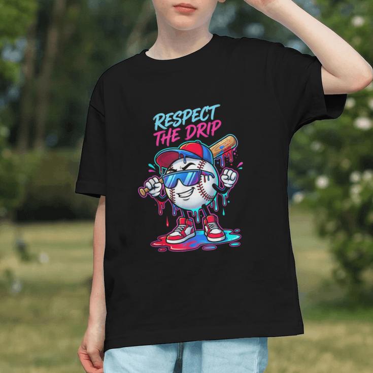 Respect The Drip Baseball Bat Sunglasses Mascot Graphic Youth Respect The Drip Baseball Bat Sunglasses Mascot Graphic Youth
