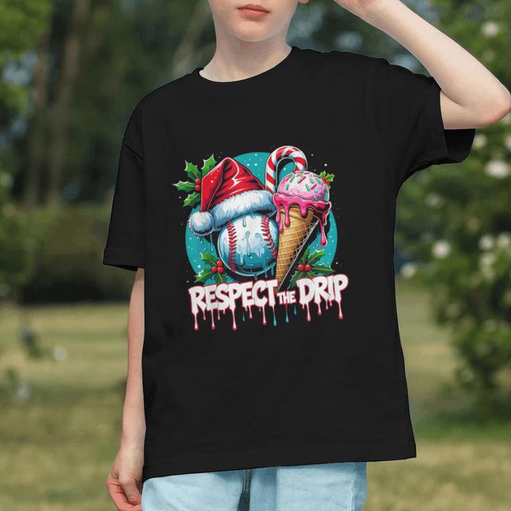 Respect The Drip Baseball Christmas Holiday Graphic Youth