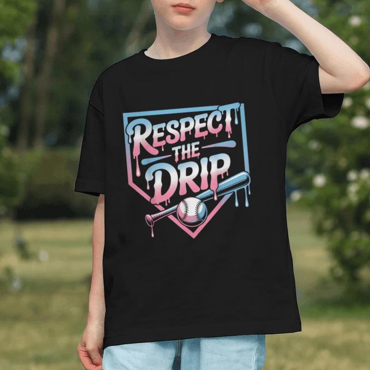 Respect The Drip Baseball Player Graphic Youth