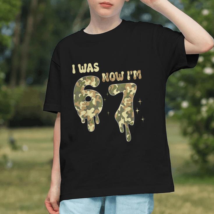 Retro I Was 6 Now I'm 7 Camo 67 Ice Cream Drip Baseball Graphic Youth Retro I Was 6 Now I'm 7 Camo 67 Ice Cream Drip Baseball Graphic Youth