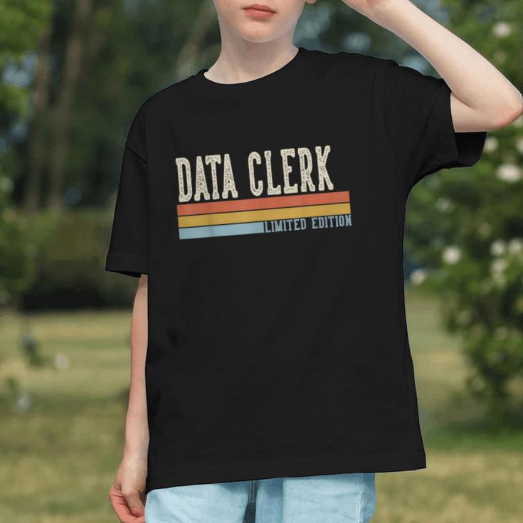 Retro Data Clerk Vibes Back to School Youth T-shirt