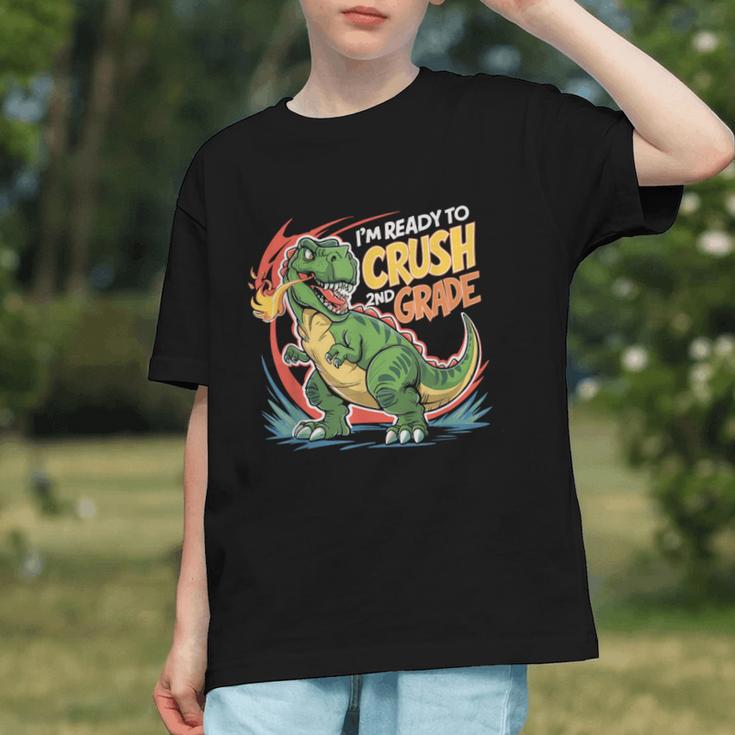Roaring into 2nd Grade! Dinosaur Back to School Youth T-shirt