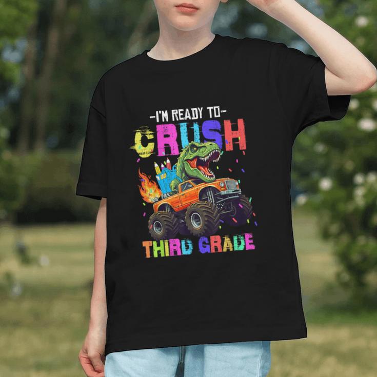 Roaring into 3rd Grade! Dinosaur Truck Back to School Youth T-Shirt
