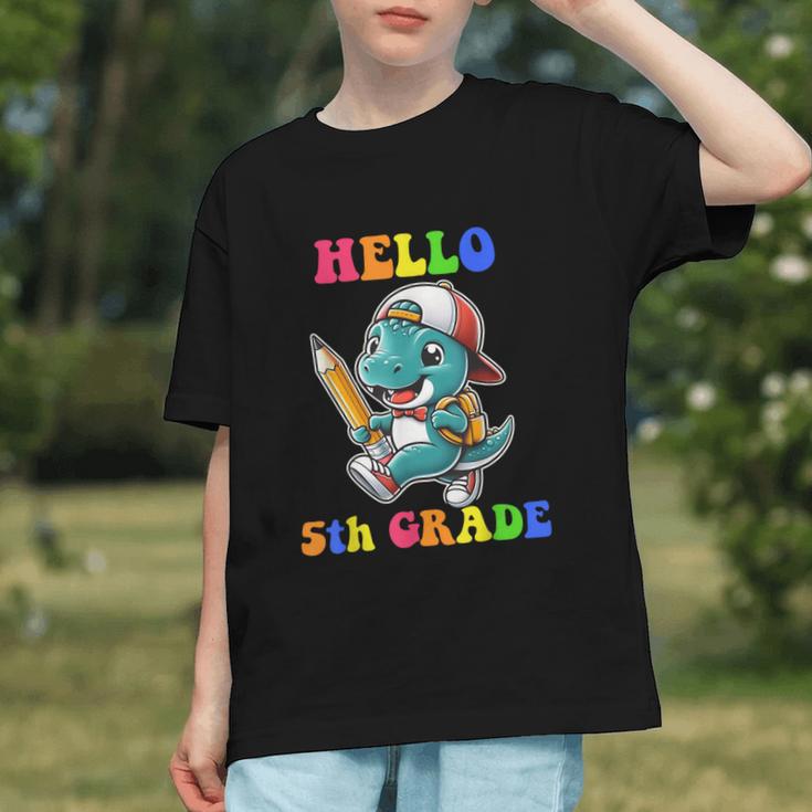 Roaring Into 5th Grade! Dinosaur Back to School Youth T-shirt Roaring Into 5th Grade! Dinosaur Back to School Youth T-shirt