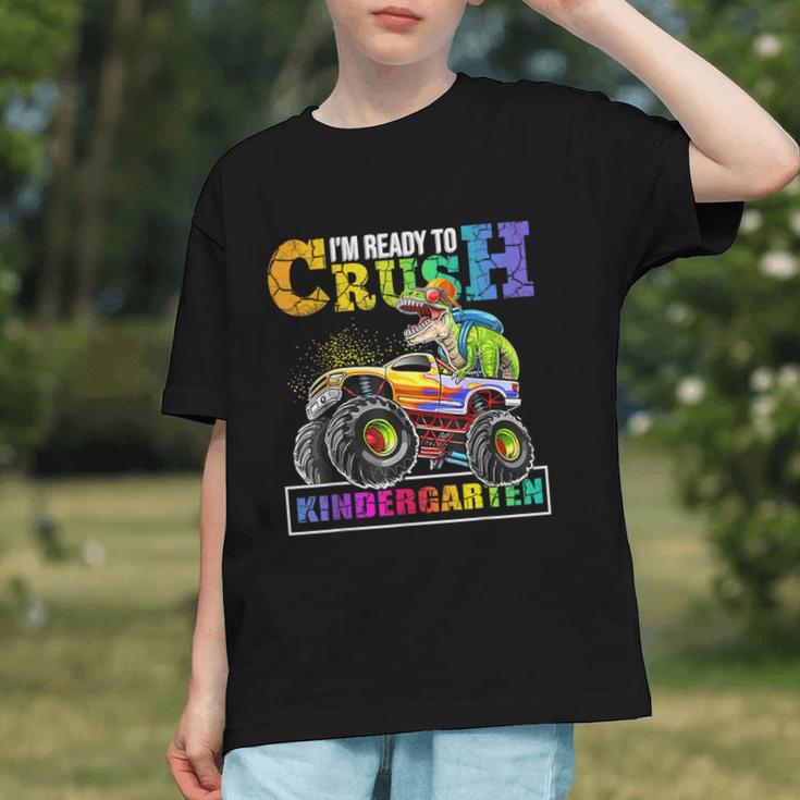 Roaring into Kindergarten! Dinosaur Back to School Youth T-shirt Roaring into Kindergarten! Dinosaur Back to School Youth T-shirt