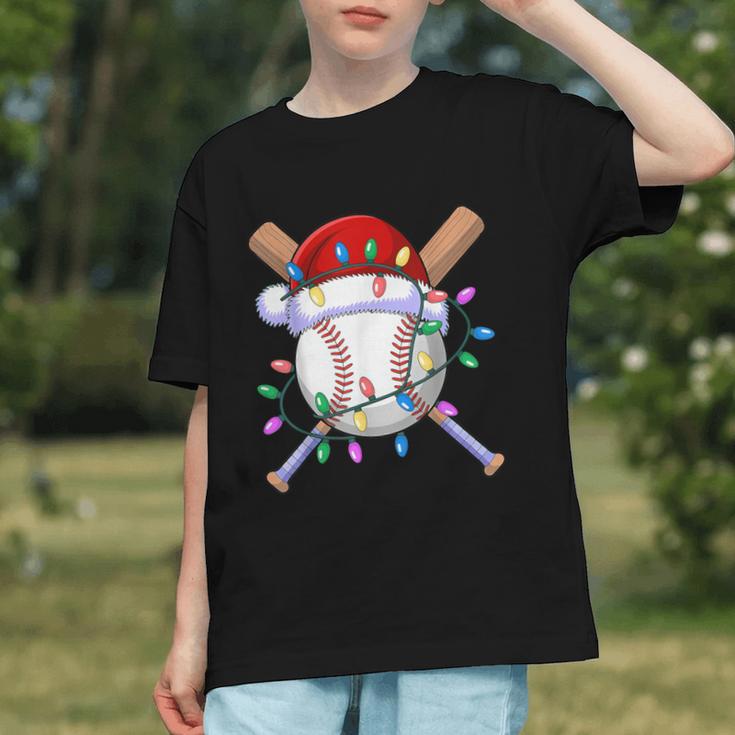 Santa Sports Christmas Baseball Player Graphic Youth