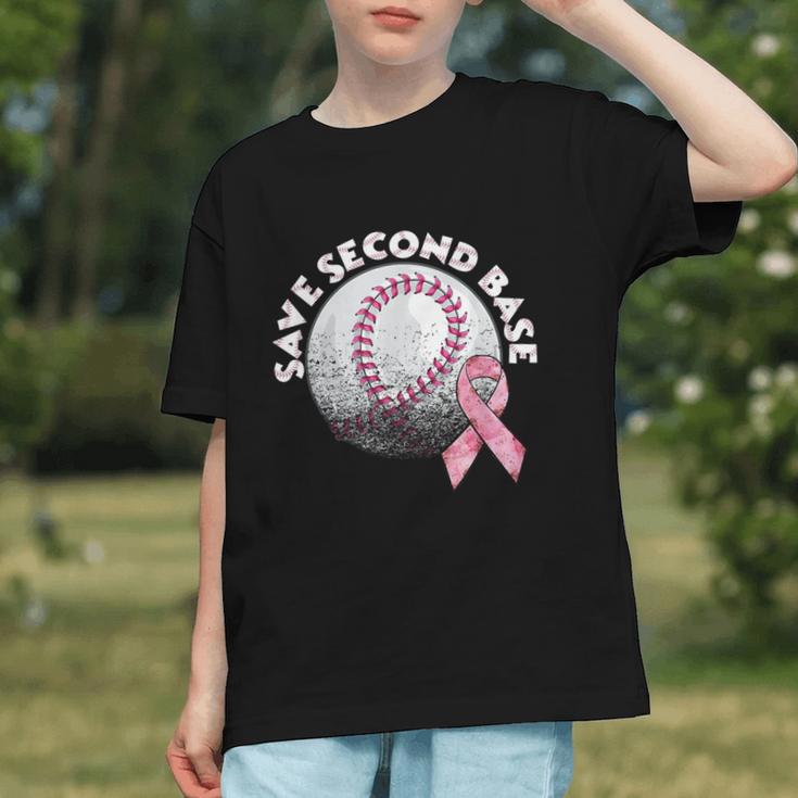 Save 2nd Base Breast Cancer Awareness Pink Ribbon Baseball Graphic Youth Save 2nd Base Breast Cancer Awareness Pink Ribbon Baseball Graphic Youth