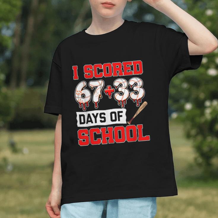 I Scored 6733 100th Days Of School Baseball Six Seven Meme Graphic Youth