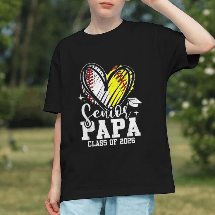 Senior Papa Class Of 2026 Baseball Softball Graduation Heart Graphic Youth Senior Papa Class Of 2026 Baseball Softball Graduation Heart Graphic Youth