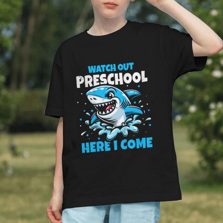 Shark Attack! Roaring into Preschool Back to School Youth T-Shirt Shark Attack! Roaring into Preschool Back to School Youth T-Shirt