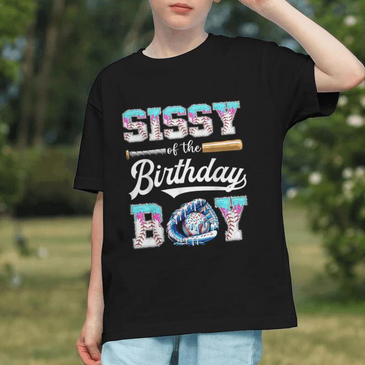 Sissy Of The Birthday Boy Baseball Ice Cream Drip Matching Graphic Youth