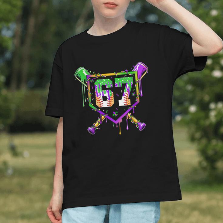 Six Seven Mardi Gras Baseball Sports Party Graphic Youth Six Seven Mardi Gras Baseball Sports Party Graphic Youth