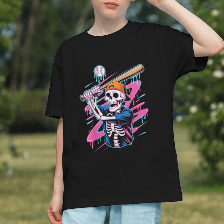 Skeleton Baseball Drip Boy Youth Dripping Baseball Halloween Graphic Youth Skeleton Baseball Drip Boy Youth Dripping Baseball Halloween Graphic Youth