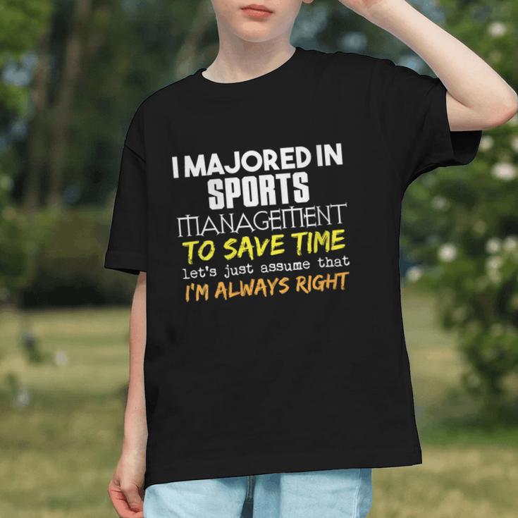 Sports Management Major For Back To School Graphic Youth Sports Management Major For Back To School Graphic Youth