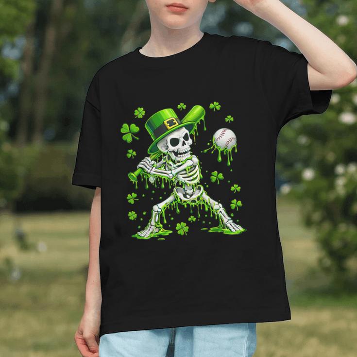 St Patricks Day Baseball Skeleton Irish Leprechaun Hat Boys Graphic Youth