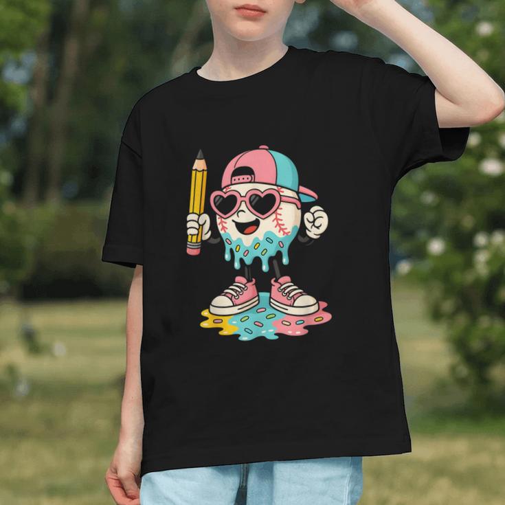 Sweet Ice Cream Baseball Back to School Youth T-shirt