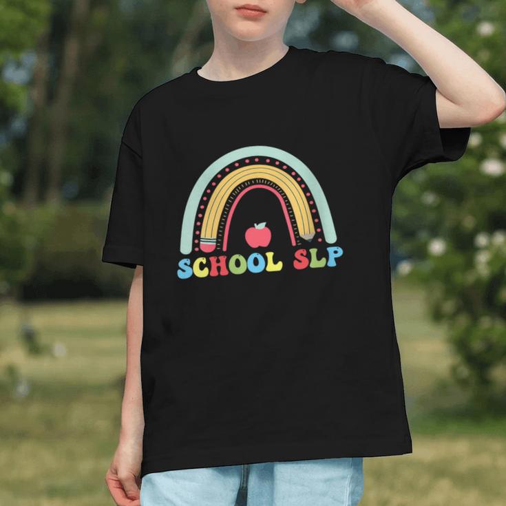 Vibrant Rainbow Pencil School SLP Back to School Youth T-shirt Vibrant Rainbow Pencil School SLP Back to School Youth T-shirt
