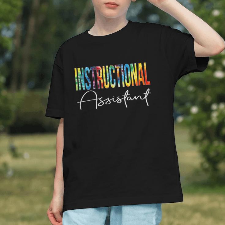 Vibrant Tie Dye Instructional Assistant Back to School Youth T-shirt Vibrant Tie Dye Instructional Assistant Back to School Youth T-shirt