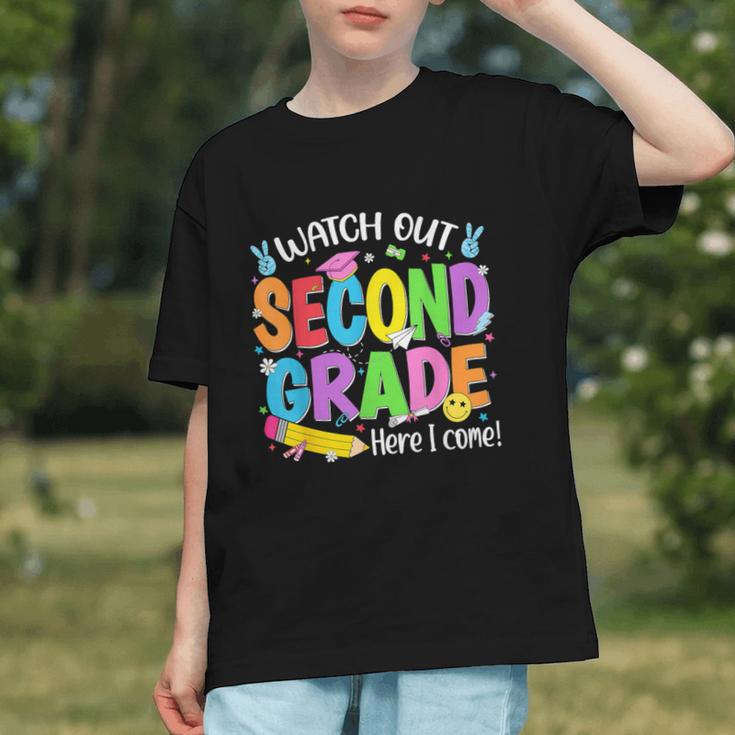 Watch Out 2nd Grade! Energetic Back to School Youth T-shirt