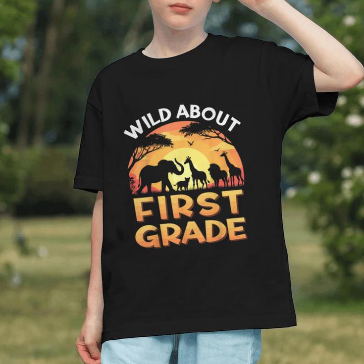 Wild About First Grade Zoo Animals Back To School Safari Graphic Youth Wild About First Grade Zoo Animals Back To School Safari Graphic Youth
