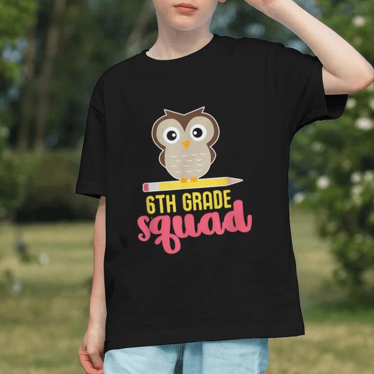 Wise Owls of the 6th Grade Squad Back to School Youth T-shirt