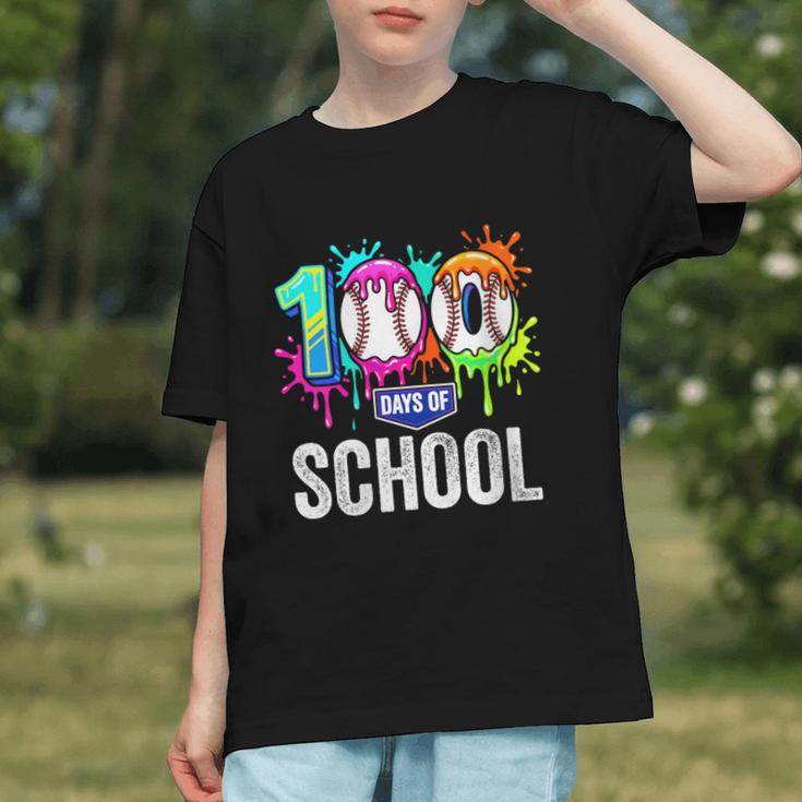 Women's 100 Days Of School Dripping Baseball Boys Kids Teacher Graphic Youth Women's 100 Days Of School Dripping Baseball Boys Kids Teacher Graphic Youth