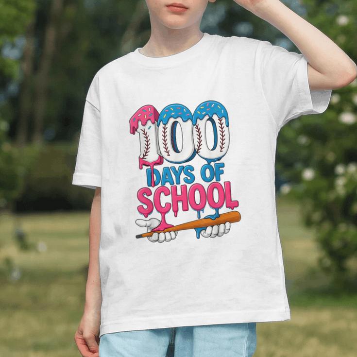 100 Days Of School Baseball Drip Bat 100th Day Of School Boy Graphic Youth 100 Days Of School Baseball Drip Bat 100th Day Of School Boy Graphic Youth