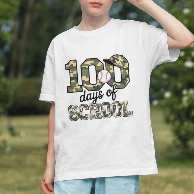 100 Days Of School Camo Baseball Camouflage For Kids Graphic Youth 100 Days Of School Camo Baseball Camouflage For Kids Graphic Youth