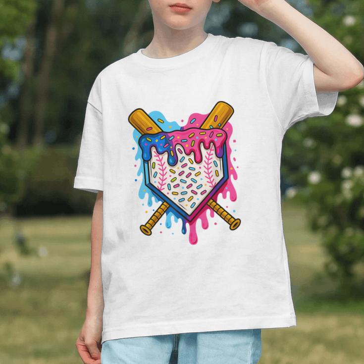 Baseball Boys Ice Cream Drip Baseball Graphic Youth Baseball Boys Ice Cream Drip Baseball Graphic Youth