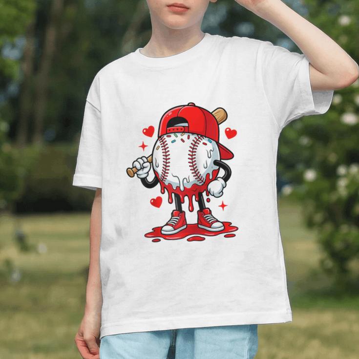 Baseball Drip Icecream Apparel Youth Boy Valentine Raglan Baseball Tee Graphic Youth