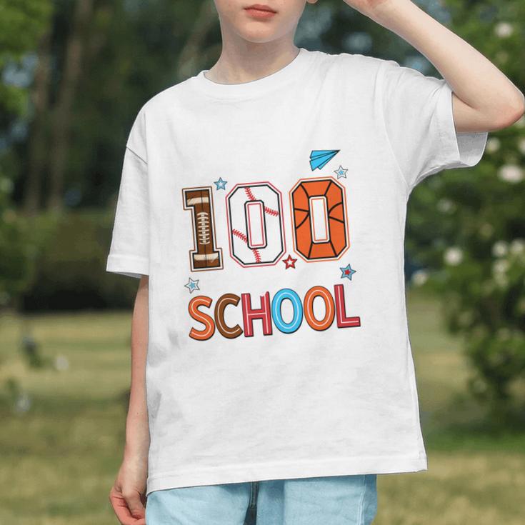 Baseball Football Basketball I Survived 100 Days Of School Graphic Youth Baseball Football Basketball I Survived 100 Days Of School Graphic Youth