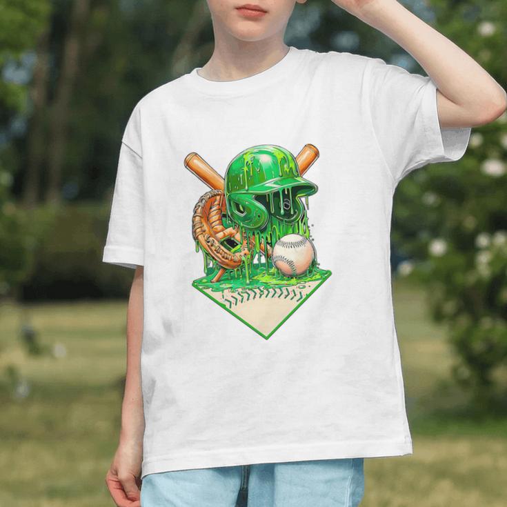 Baseball Life Style Ice Cream Drip Green Premium Tri-Blend Graphic Youth Baseball Life Style Ice Cream Drip Green Premium Tri-Blend Graphic Youth