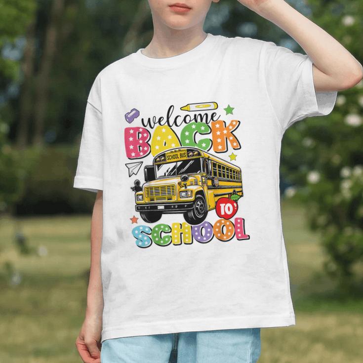 Cruising into Day One! Back to School Bus Youth T-Shirt