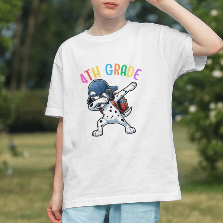 Dabbing Dalmatian 4th Grade Crew Back to School Youth T-shirt Dabbing Dalmatian 4th Grade Crew Back to School Youth T-shirt