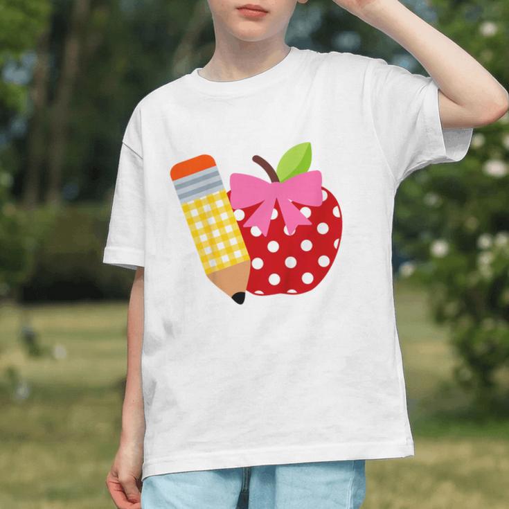 Girls Back To School Apple Toddler First Day Of Preschool Graphic Youth