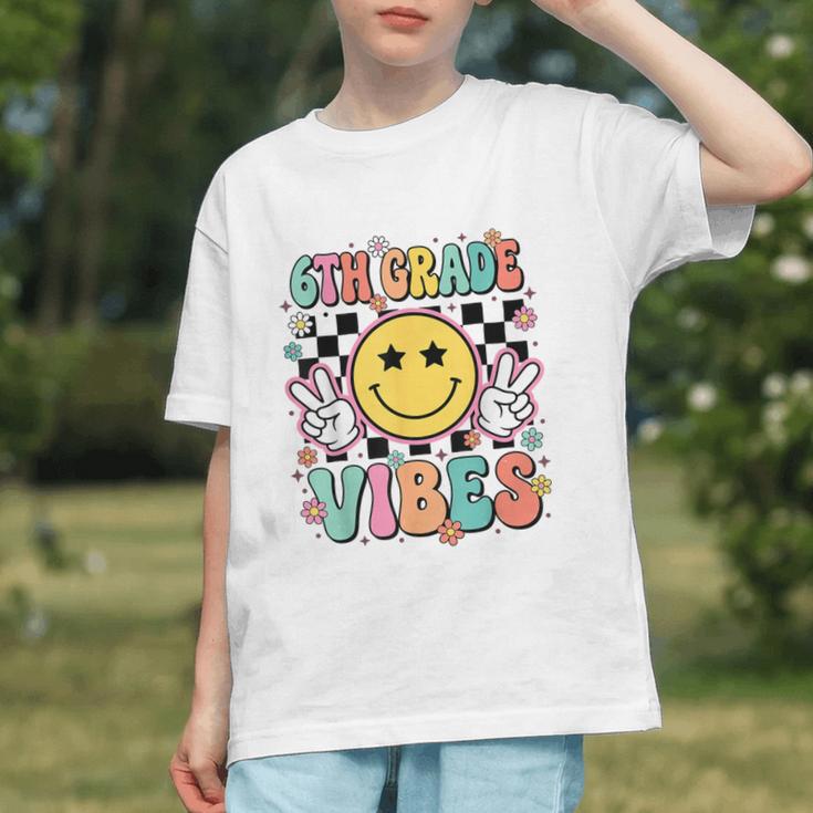 Groovy 6th Grade Vibes Back to School Youth T-Shirt Groovy 6th Grade Vibes Back to School Youth T-Shirt