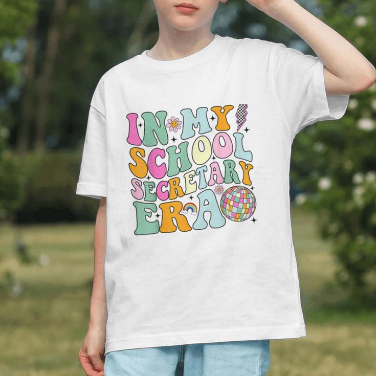 Groovy School Secretary Era Back to School Youth T-Shirt Groovy School Secretary Era Back to School Youth T-Shirt