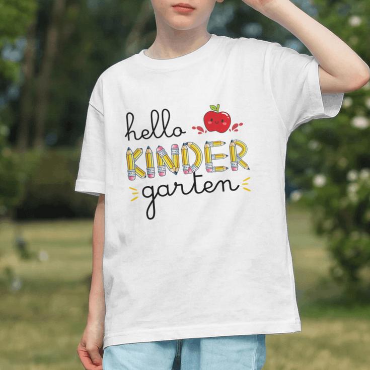 Hello Kindergarten Back To School Cute First Day Kids School Graphic Youth Hello Kindergarten Back To School Cute First Day Kids School Graphic Youth