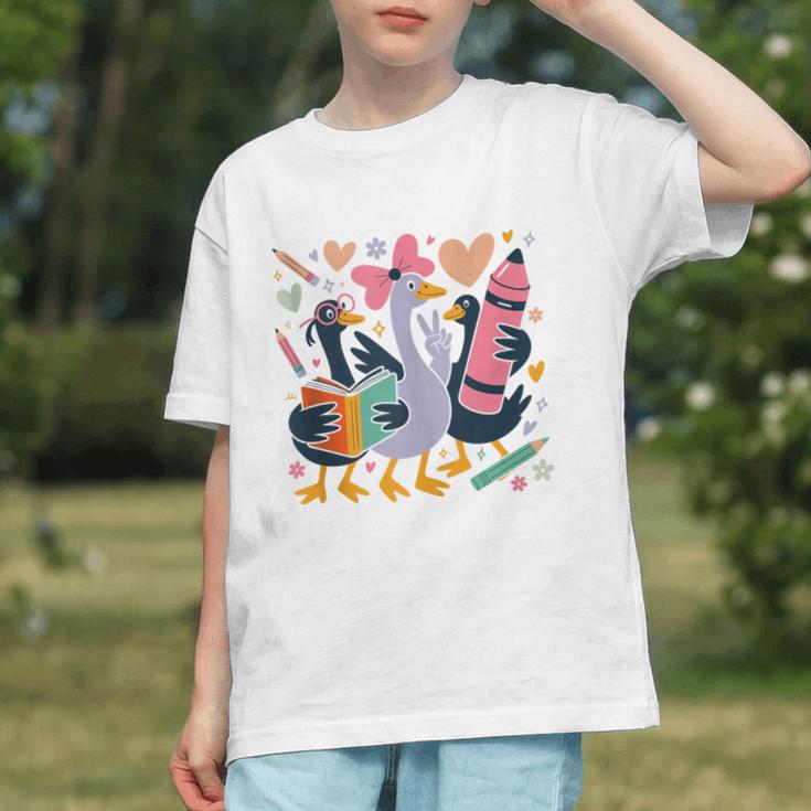 Honk for the First Day! Silly Goose Back to School Youth T-Shirt Honk for the First Day! Silly Goose Back to School Youth T-Shirt