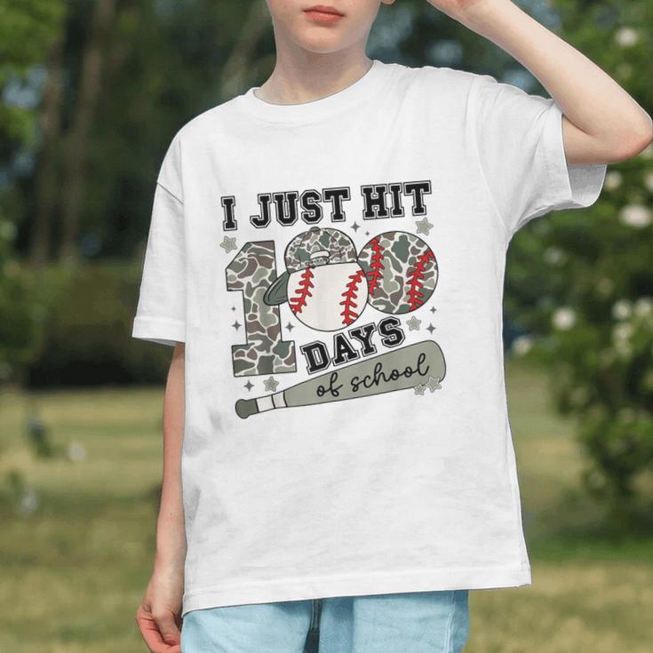 I Just Hit 100 Days Of School Camo Baseball 100 Days Smarter Graphic Youth I Just Hit 100 Days Of School Camo Baseball 100 Days Smarter Graphic Youth